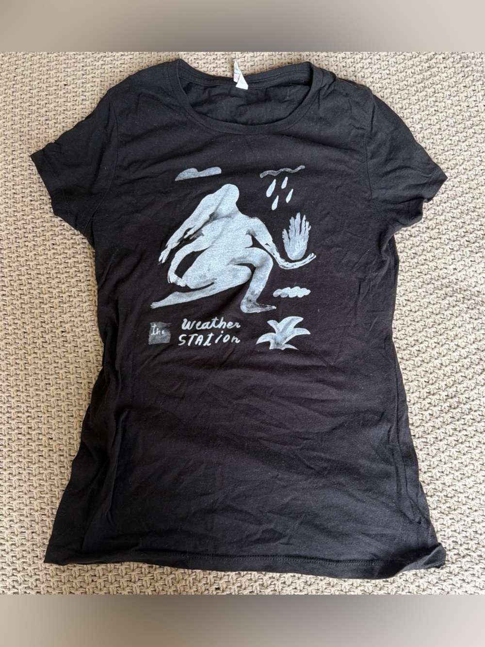 Black Weather Station Band Tee